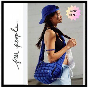 Free People Mini Carryall Sling Bag - Quilted Carryall Athletic Blue - Restock